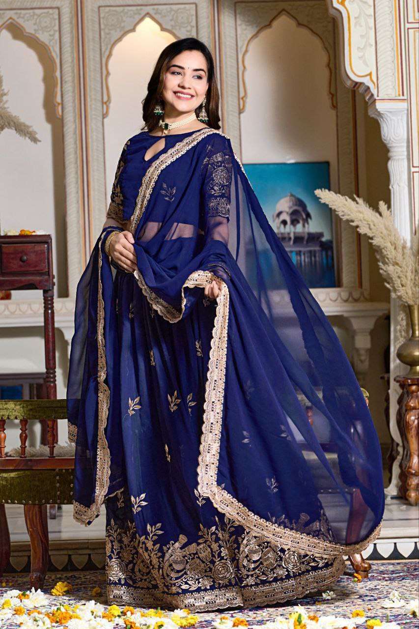 Women's Embroidered Lehenga Choli with Net Dupatta ? Festive & Wedding Wear Set - Image 6